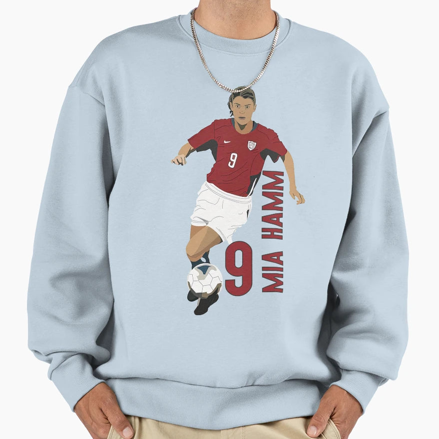 Mia Hamm Vector Illustration Mia Sweatshirt - Fun Novelty Design Unisex - T-Shirt, Sweatshirt, Hoodie