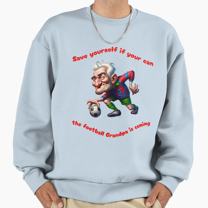 Grandpa Plays Football Sweatshirt - Unique Graphic Unisex - T-Shirt, Sweatshirt, Hoodie