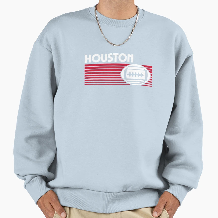 Houston Football Game Day Sweatshirt - Minimalist Print Men Women - T-Shirt, Sweatshirt, Hoodie