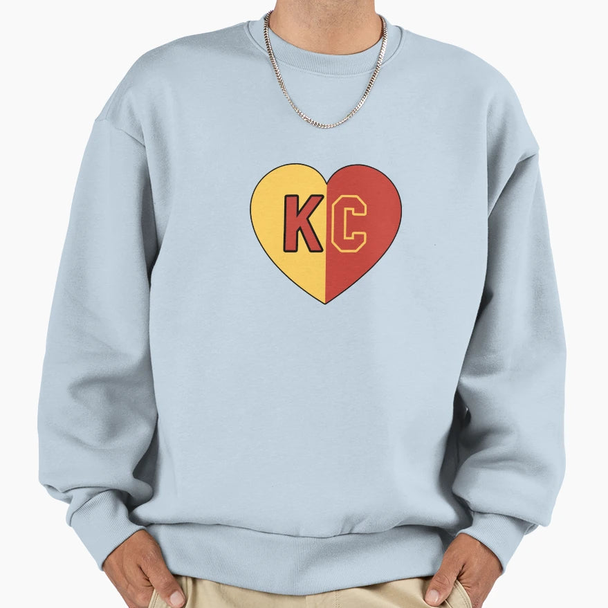 I Love Kansas City Kc Heart Sweatshirt - Unique Graphic Men Women - T-Shirt, Sweatshirt, Hoodie