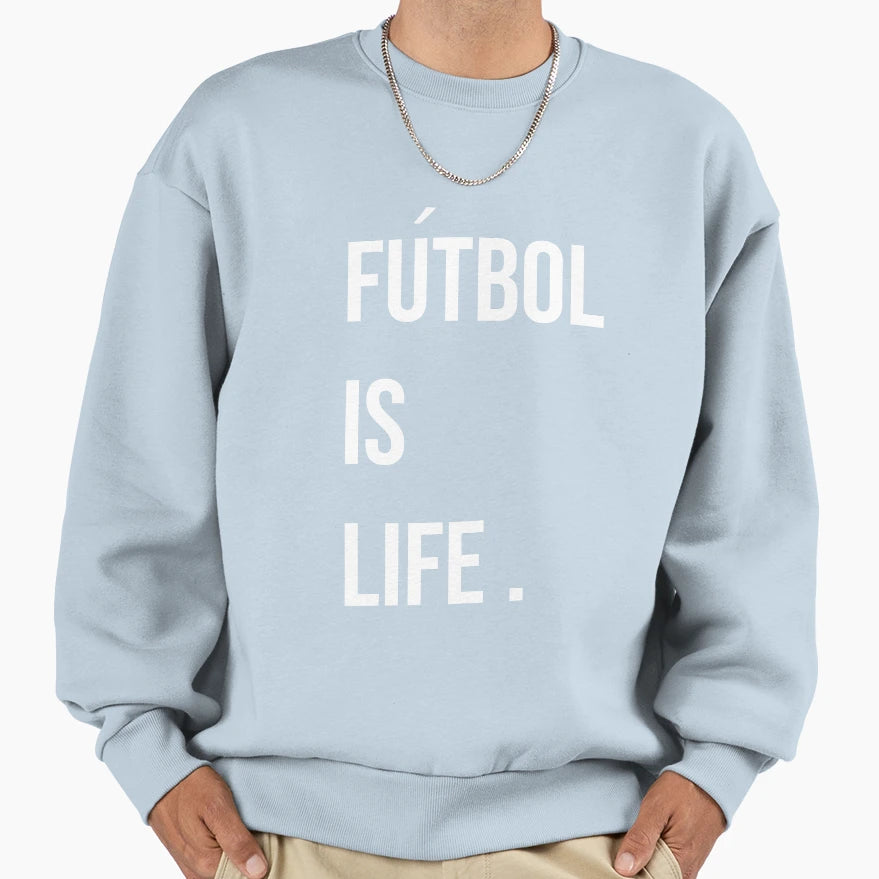 Lover Gift Futbol Is Life Wave Sweatshirt - Trendy Graphic Unisex - T-Shirt, Sweatshirt, Hoodie