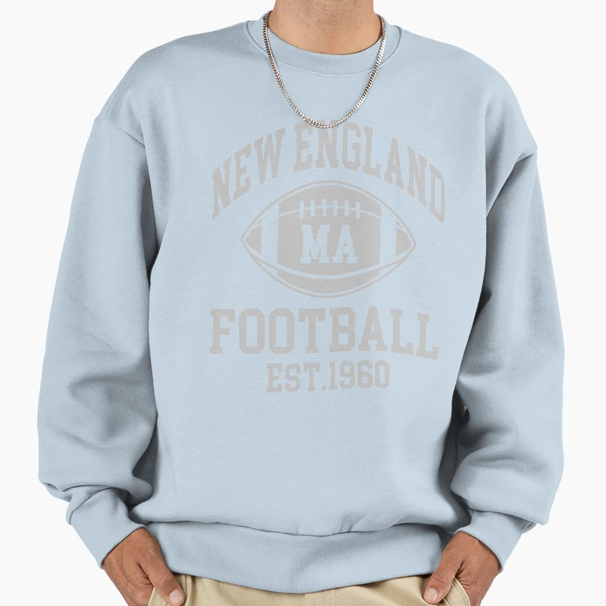 New England Football Massachusetts Sweatshirt - Graphic Print Men Women - T-Shirt, Sweatshirt, Hoodie