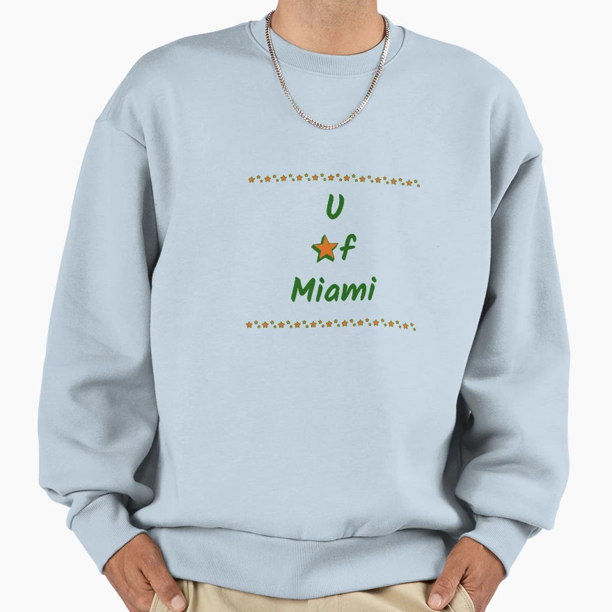 U Miami Hurricanes Sweatshirt - Aesthetic Graphic Men Women - T-Shirt, Sweatshirt, Hoodie