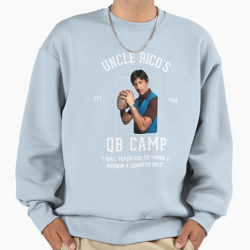 Uncle Ricos Qb Camp 1982 Sweatshirt - Custom Art Print Men Women - T-Shirt, Sweatshirt, Hoodie