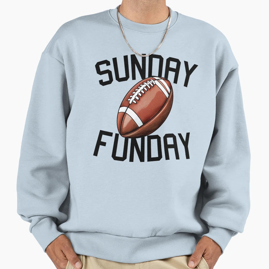 Sunday Funday Football Sweatshirt - Aesthetic Graphic Unisex - T-Shirt, Sweatshirt, Hoodie