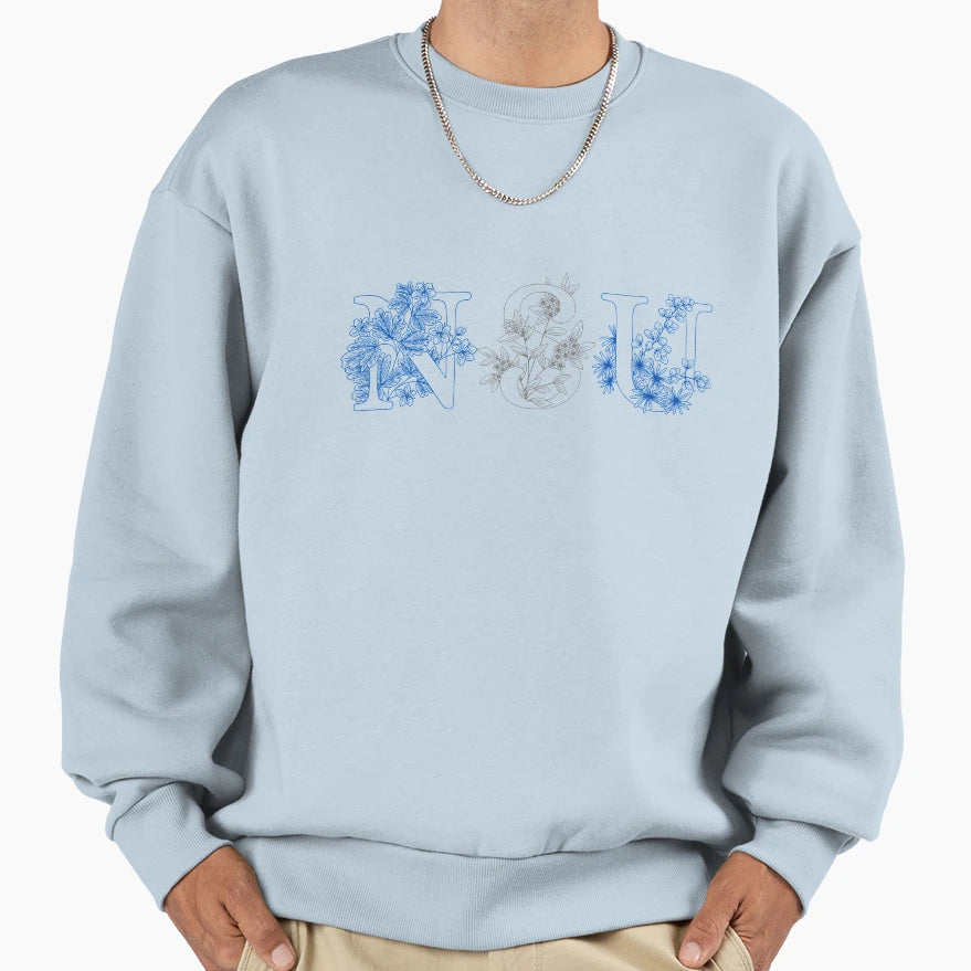 Nsu Nova Southeastern University Floral Sweatshirt - Trendy Graphic Unisex - T-Shirt, Sweatshirt, Hoodie