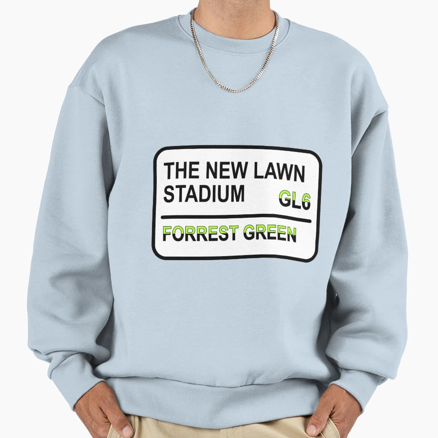 New Lawn Stadium Football Sign Sweatshirt - Graphic Print Unisex - T-Shirt, Sweatshirt, Hoodie