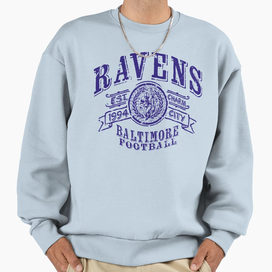Ravens Football Sweatshirt - Fun Novelty Design for Adults - T-Shirt, Sweatshirt, Hoodie