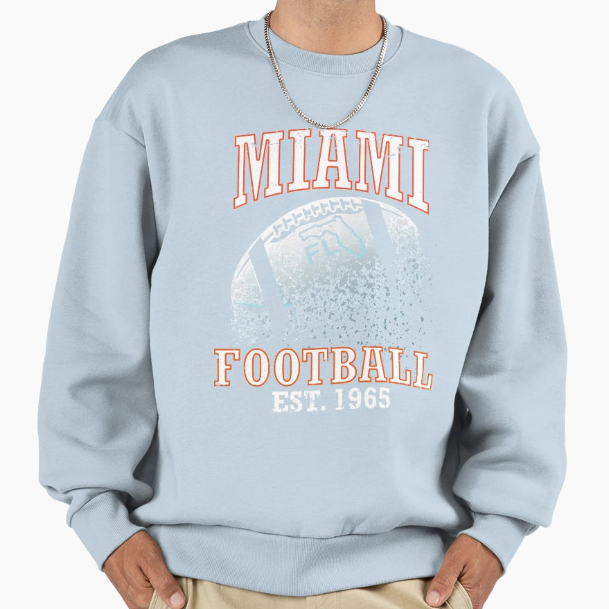 Miami Football Sweatshirt - Unique Graphic Men Women - T-Shirt, Sweatshirt, Hoodie