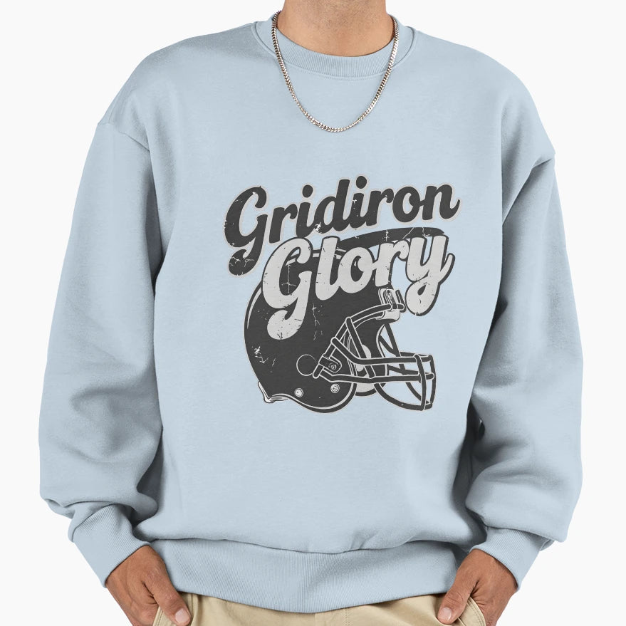 Gridiron Glory Football Sweatshirt - Custom Art Print for Adults - T-Shirt, Sweatshirt, Hoodie