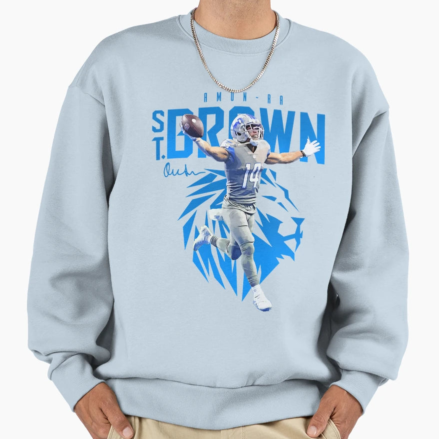 Amon Sport Ra St Brown 1 Sweatshirt - Trendy Graphic for Adults - T-Shirt, Sweatshirt, Hoodie