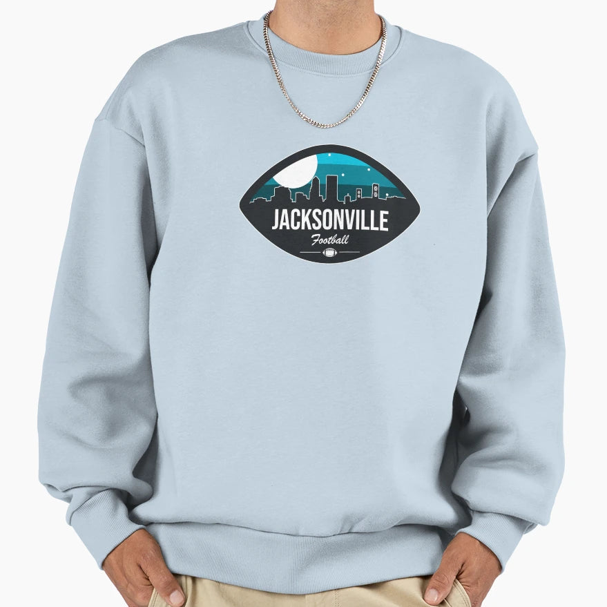 Jacksonville Football Skyline Sweatshirt - Aesthetic Graphic for Adults - T-Shirt, Sweatshirt, Hoodie