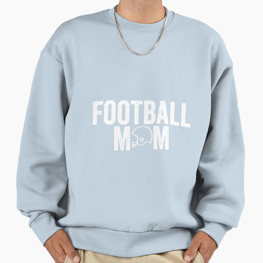 Football Mom White Sweatshirt - Fun Novelty Design Unisex - T-Shirt, Sweatshirt, Hoodie
