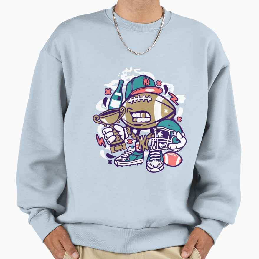 Football Champion Sweatshirt - Aesthetic Graphic Men Women - T-Shirt, Sweatshirt, Hoodie