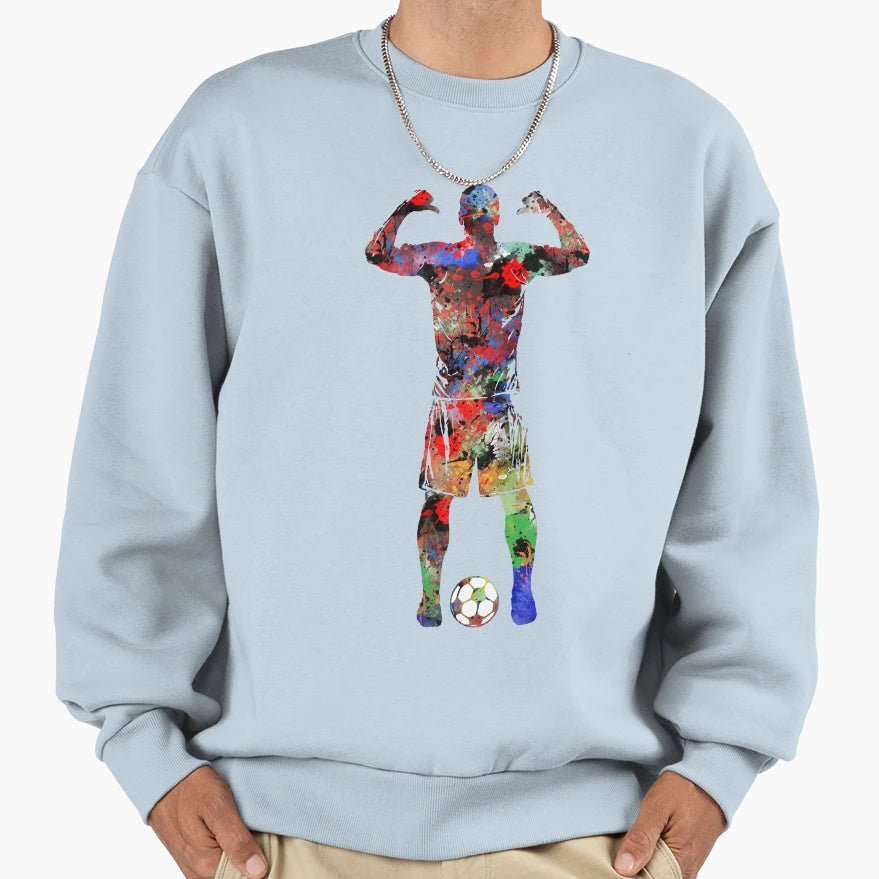 Football Player Sweatshirt - Aesthetic Graphic Unisex - T-Shirt, Sweatshirt, Hoodie