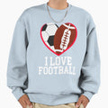 I Love Football Soccer And Sweatshirt - Aesthetic Graphic Men Women - T-Shirt, Sweatshirt, Hoodie
