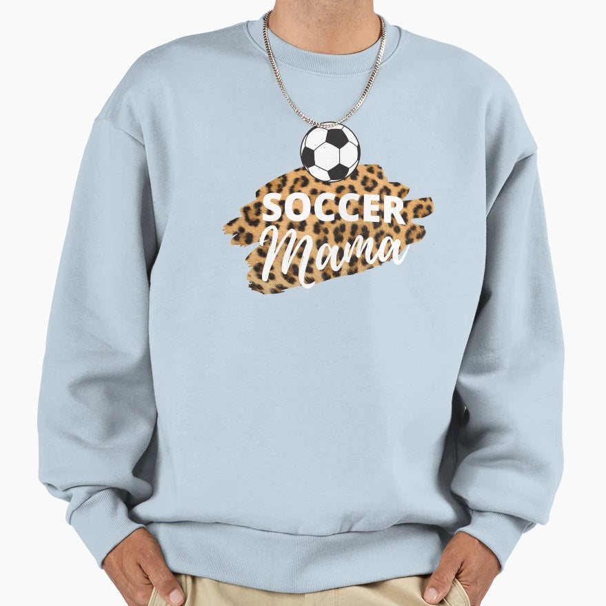 Soccer Mama Leopard Pretty Sweatshirt - Trendy Graphic Unisex - T-Shirt, Sweatshirt, Hoodie