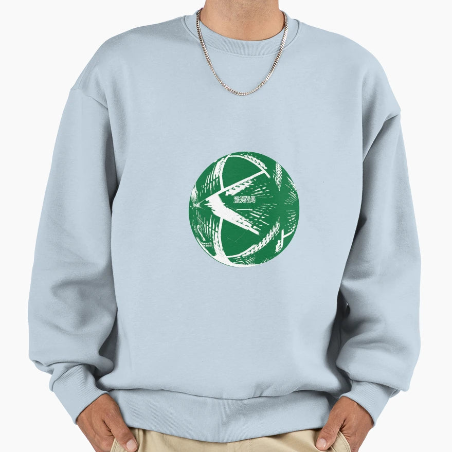 Saudi Arabian Ball Sweatshirt - Trendy Graphic for Adults - T-Shirt, Sweatshirt, Hoodie