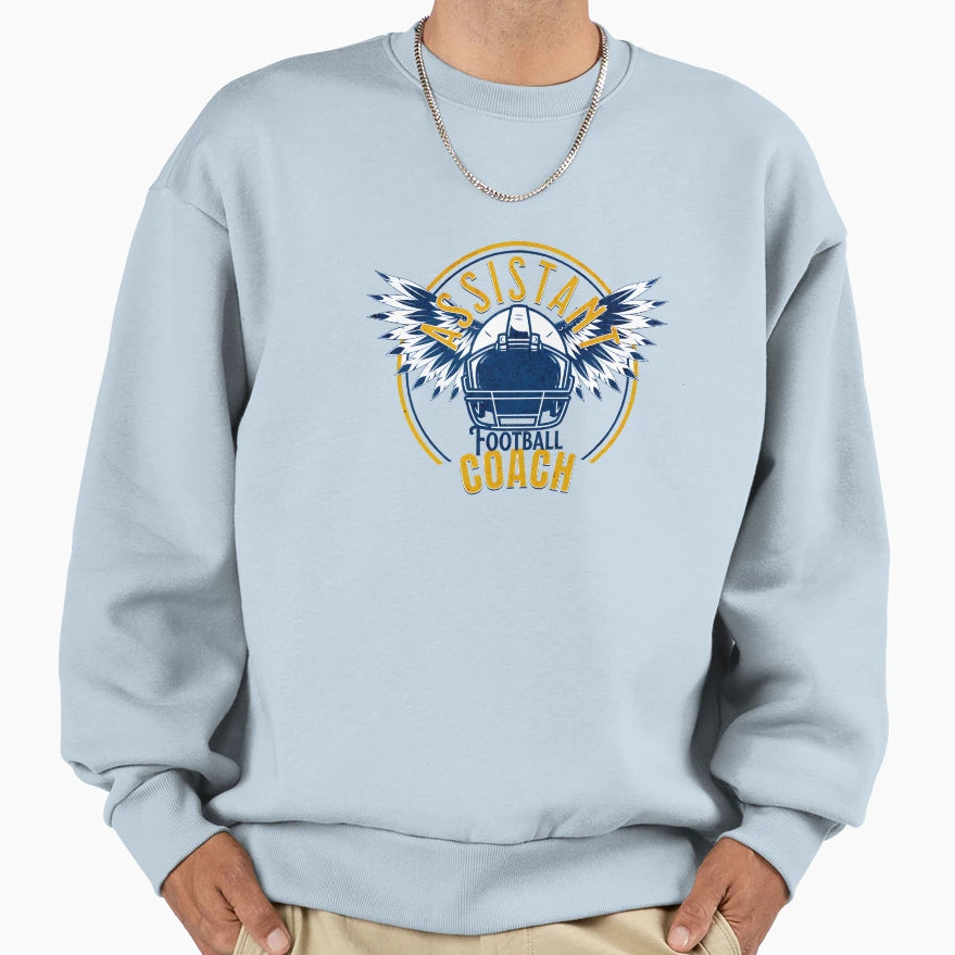 Assistant Football Coach Sweatshirt - Minimalist Print Men Women - T-Shirt, Sweatshirt, Hoodie