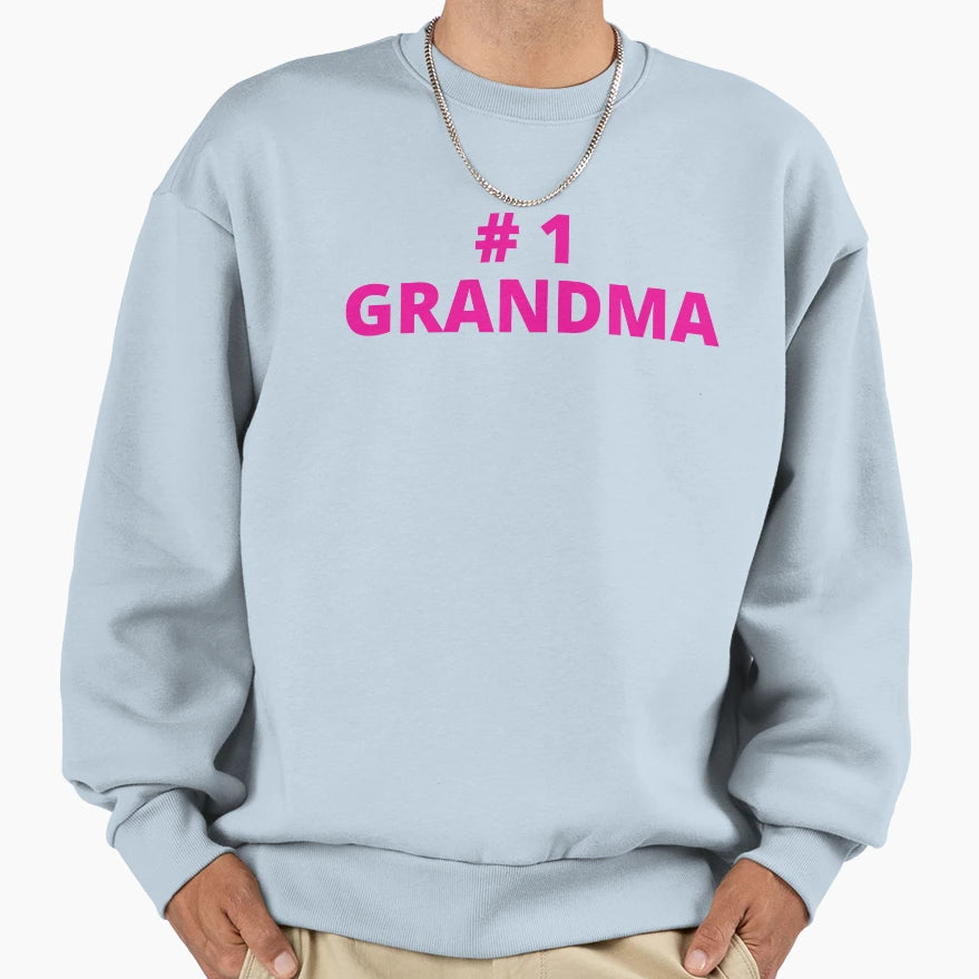 1 Grandma Sweatshirt - Custom Art Print Unisex - T-Shirt, Sweatshirt, Hoodie