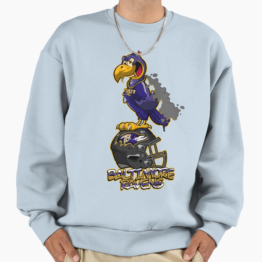 Nfl Baltimore Ravens Sweatshirt - Graphic Print for Adults - T-Shirt, Sweatshirt, Hoodie