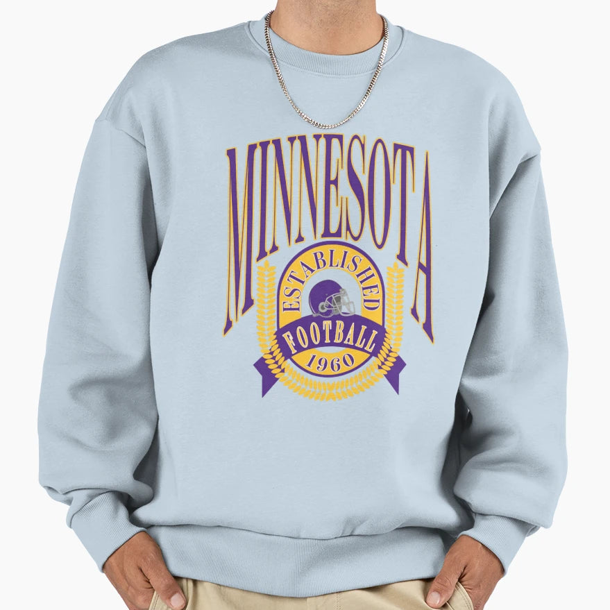Minnesota Vikings Football D Sweatshirt - Casual Everyday Wear Unisex - T-Shirt, Sweatshirt, Hoodie