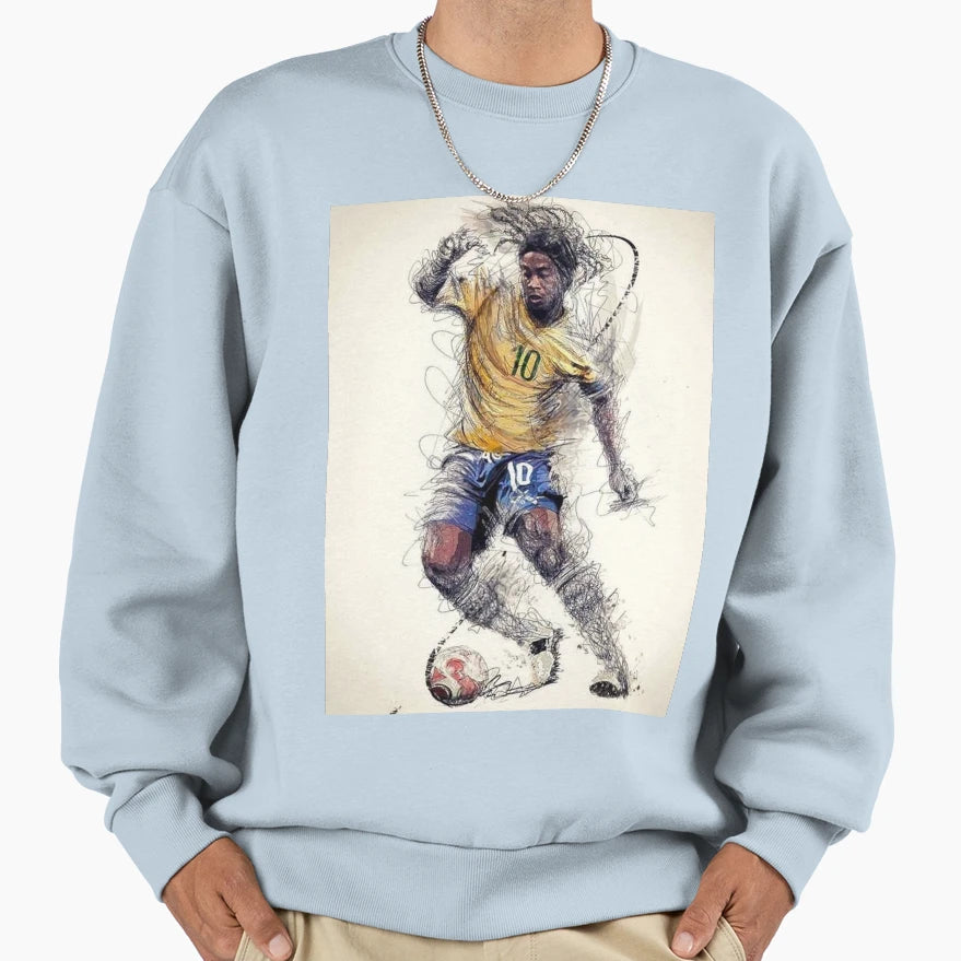 Ronaldinho Sweatshirt - Unique Graphic for Adults - T-Shirt, Sweatshirt, Hoodie