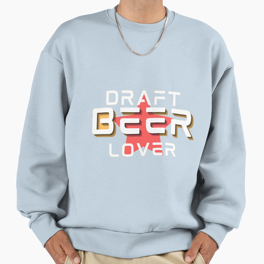 Funny Draft Beer Lover Sweatshirt - Minimalist Print for Adults - T-Shirt, Sweatshirt, Hoodie