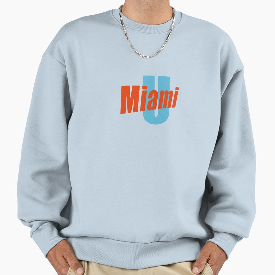 Miami U Abstract Sweatshirt - Trendy Graphic Men Women - T-Shirt, Sweatshirt, Hoodie