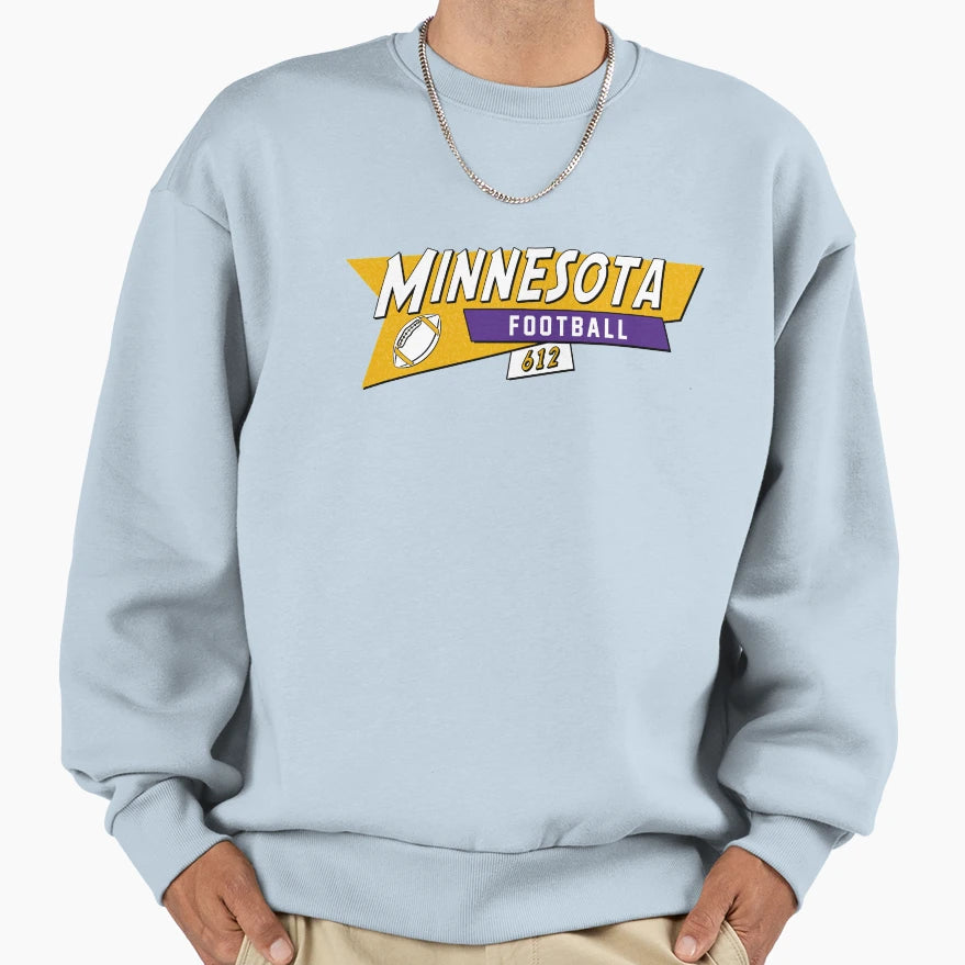 Minnesota 90S Football Sweatshirt - Casual Everyday Wear Unisex - T-Shirt, Sweatshirt, Hoodie
