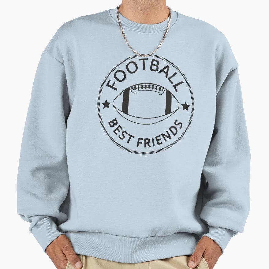 American Football Best Friends I Sweatshirt - Custom Art Print Men Women - T-Shirt, Sweatshirt, Hoodie