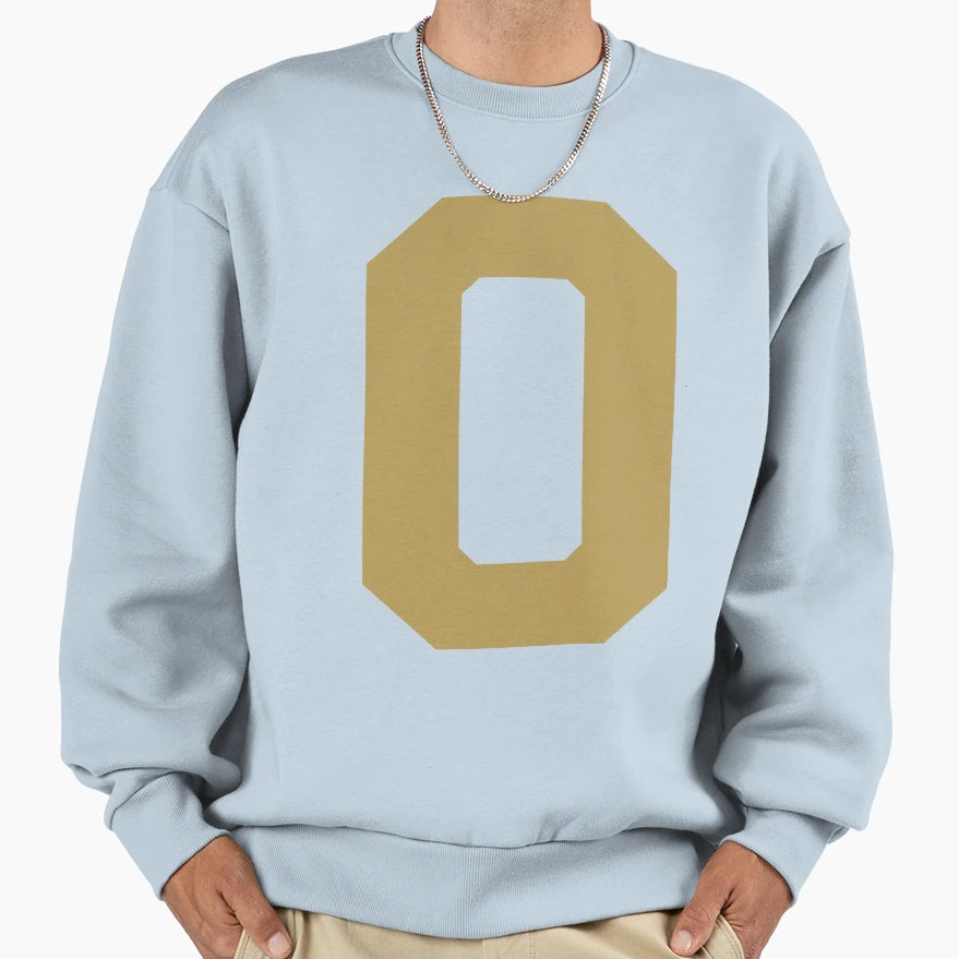 Number 0 Gold Zero Sports Number 0 Sweatshirt - Novelty Apparel for Adults - T-Shirt, Sweatshirt, Hoodie