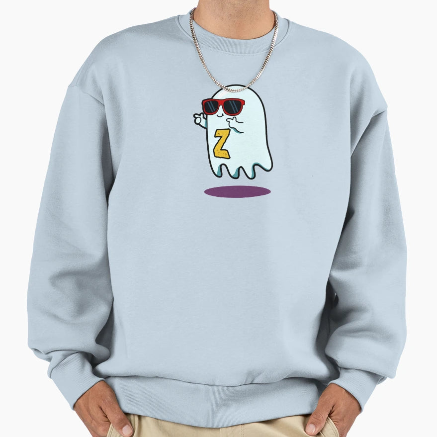 Alphabet Letter Z Totally Ghost Sweatshirt - Minimalist Print Unisex - T-Shirt, Sweatshirt, Hoodie