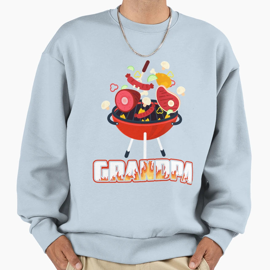 Grandpa Grilling Birthday And Sweatshirt - Fun Novelty Design Unisex - T-Shirt, Sweatshirt, Hoodie