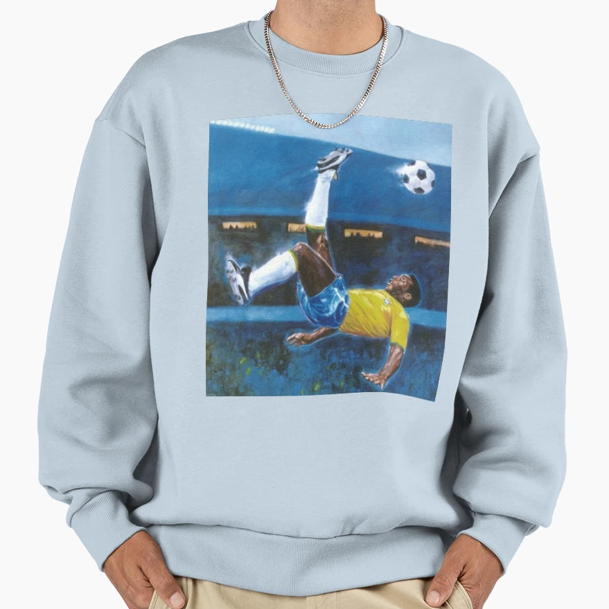 Pele Brazil Sweatshirt - Custom Art Print for Adults - T-Shirt, Sweatshirt, Hoodie