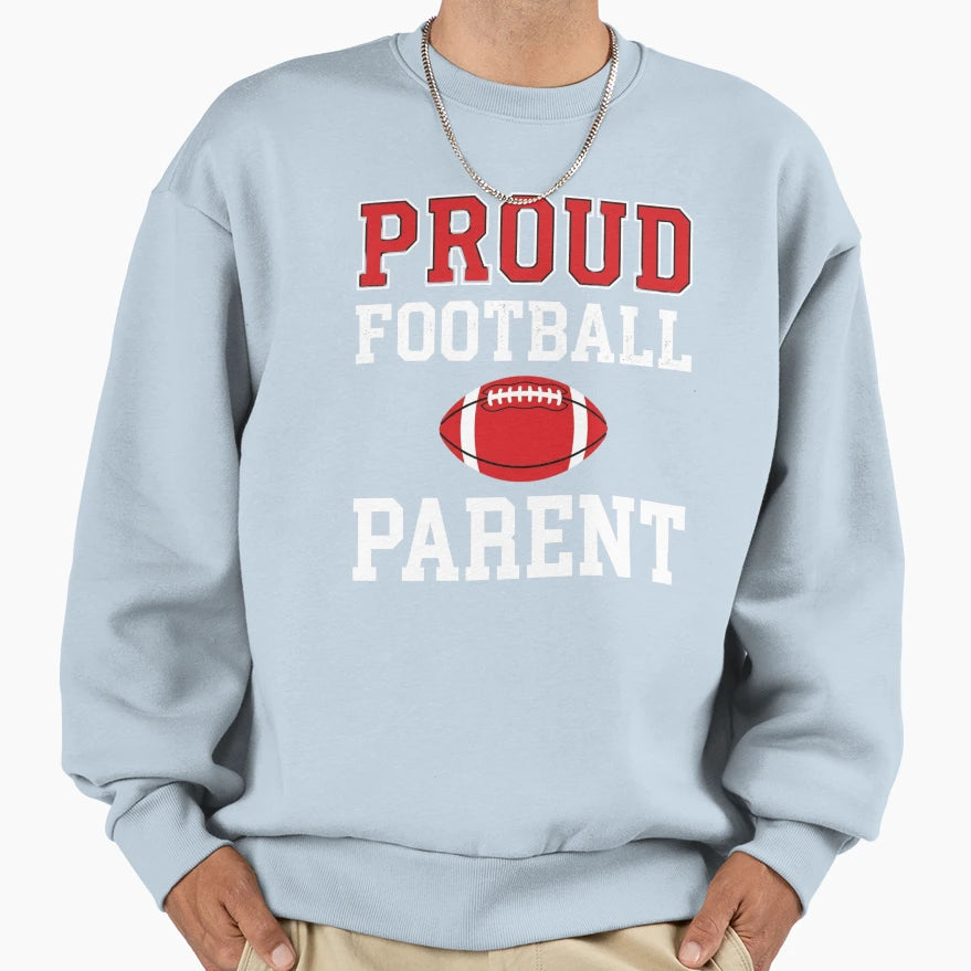 Proud Football Parent Football Mom Dad T-Shirt - Custom Art Print Unisex - T-Shirt, Sweatshirt, Hoodie