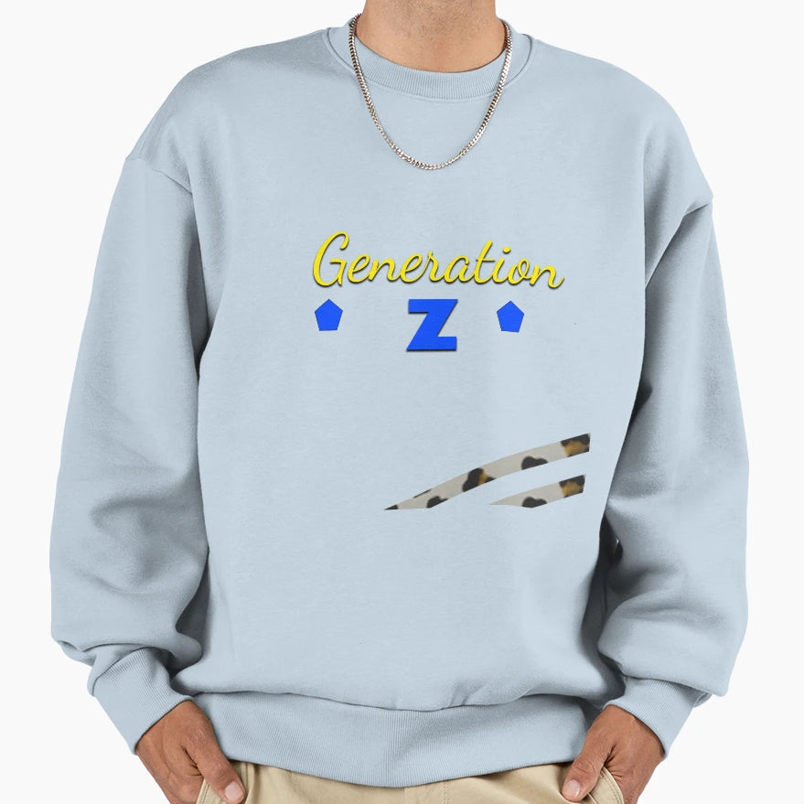 Gen Z Uprising Peace Justice Sweatshirt - Graphic Print Men Women - T-Shirt, Sweatshirt, Hoodie