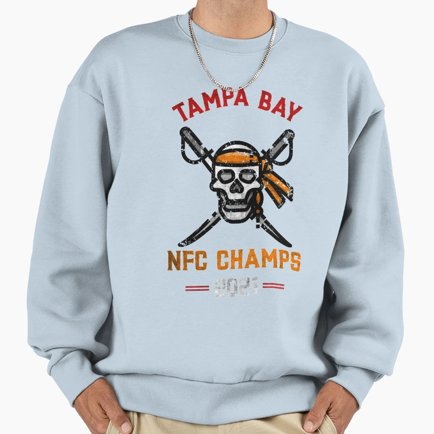 Tampa Bay Football 2021 Nfc Sweatshirt - Trendy Graphic Men Women - T-Shirt, Sweatshirt, Hoodie