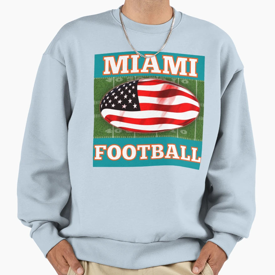Miami Football Sweatshirt - Fun Novelty Design for Adults - T-Shirt, Sweatshirt, Hoodie