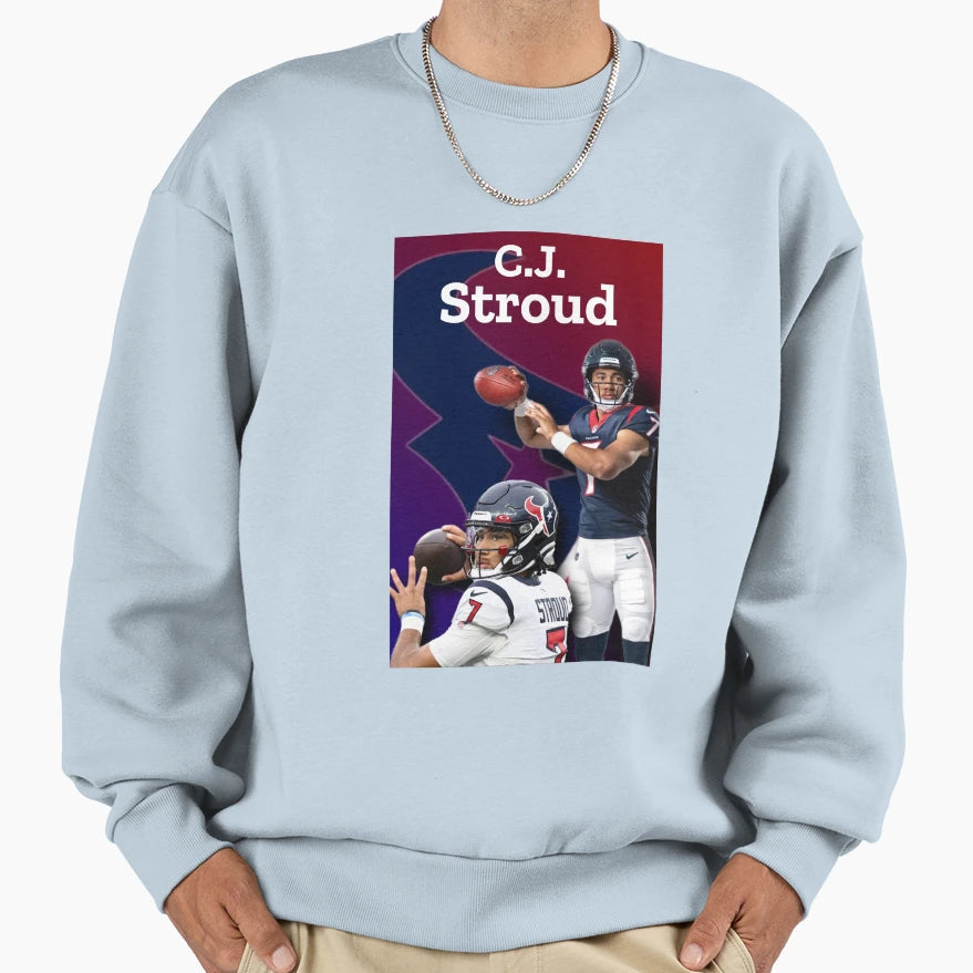 C J Stroud Houston Texans Sweatshirt - Trendy Graphic for Adults - T-Shirt, Sweatshirt, Hoodie