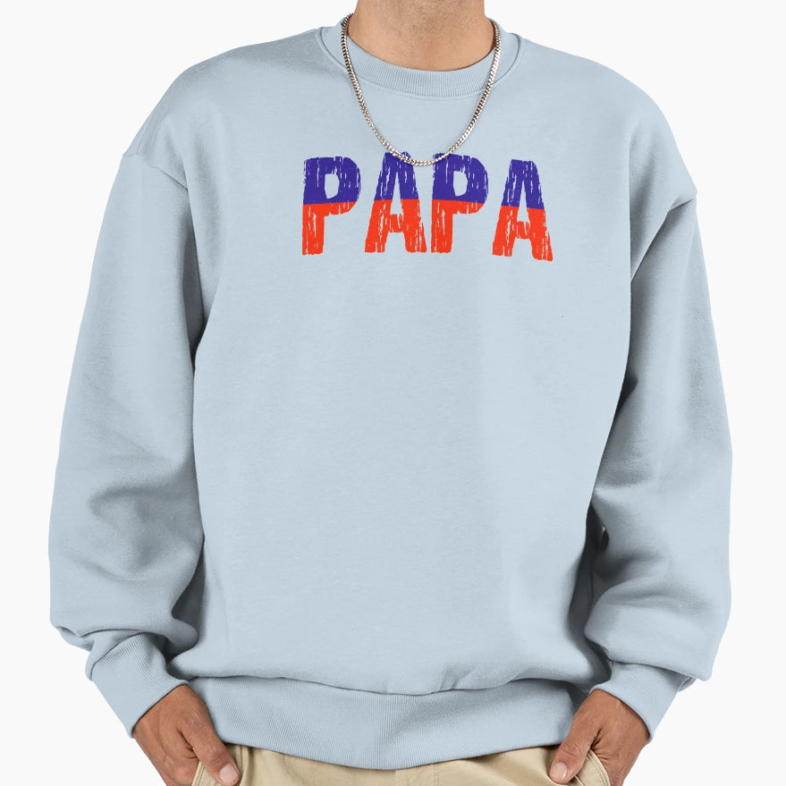 Papa Haitian Creole Dad Father Haiti Sweatshirt - Trendy Graphic Unisex - T-Shirt, Sweatshirt, Hoodie