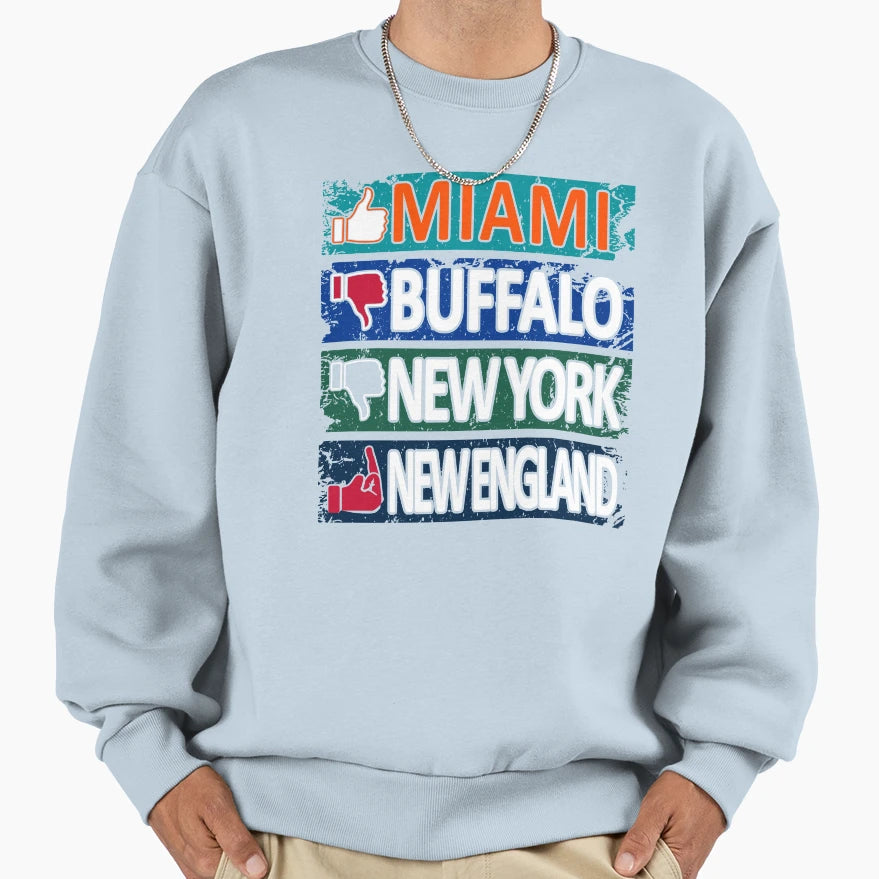Miami Pro Football Funny Sweatshirt - Fun Novelty Design for Adults - T-Shirt, Sweatshirt, Hoodie
