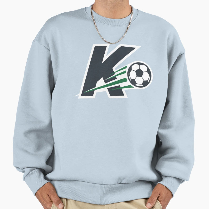Kickoff Strike Football Monogram K Sweatshirt - Novelty Apparel Unisex - T-Shirt, Sweatshirt, Hoodie