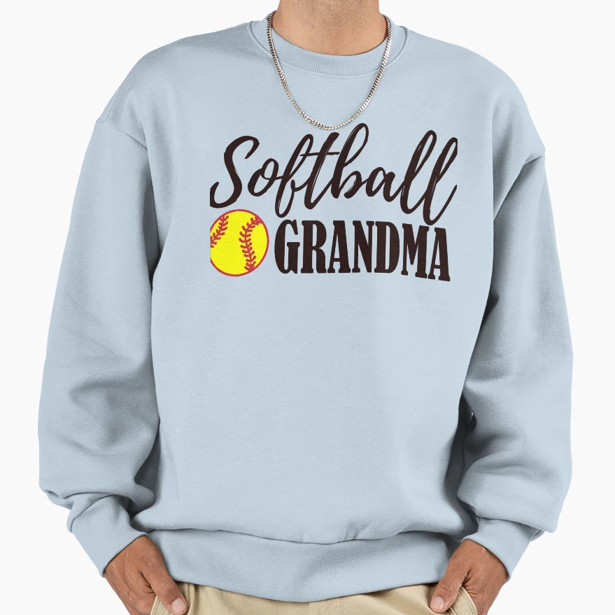 Softball Grandma Sweatshirt - Graphic Print for Adults - T-Shirt, Sweatshirt, Hoodie