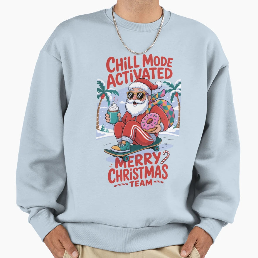 Santas Favorite Human Merry Squad Sweatshirt - Unique Graphic Men Women - T-Shirt, Sweatshirt, Hoodie