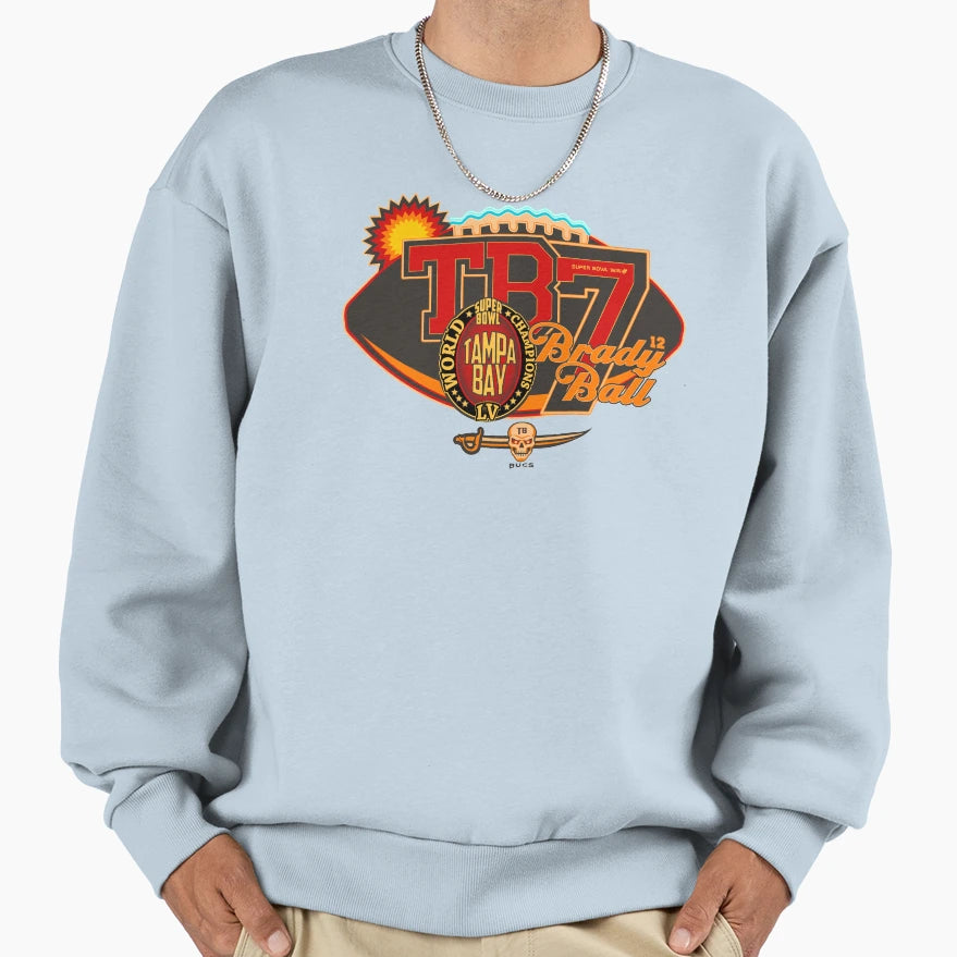 Tompa Bay Tb 7 Brady Ball Sweatshirt - Custom Art Print for Adults - T-Shirt, Sweatshirt, Hoodie