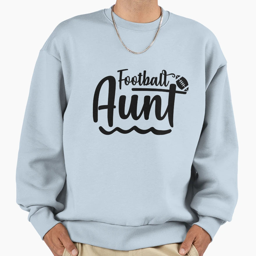 Football Aunt And Home D Cor Sweatshirt - Trendy Graphic Men Women - T-Shirt, Sweatshirt, Hoodie