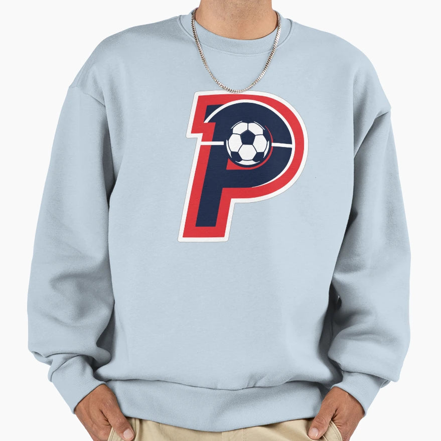 Penalty Kick Football Monogram P Sweatshirt - Aesthetic Graphic for Adults - T-Shirt, Sweatshirt, Hoodie