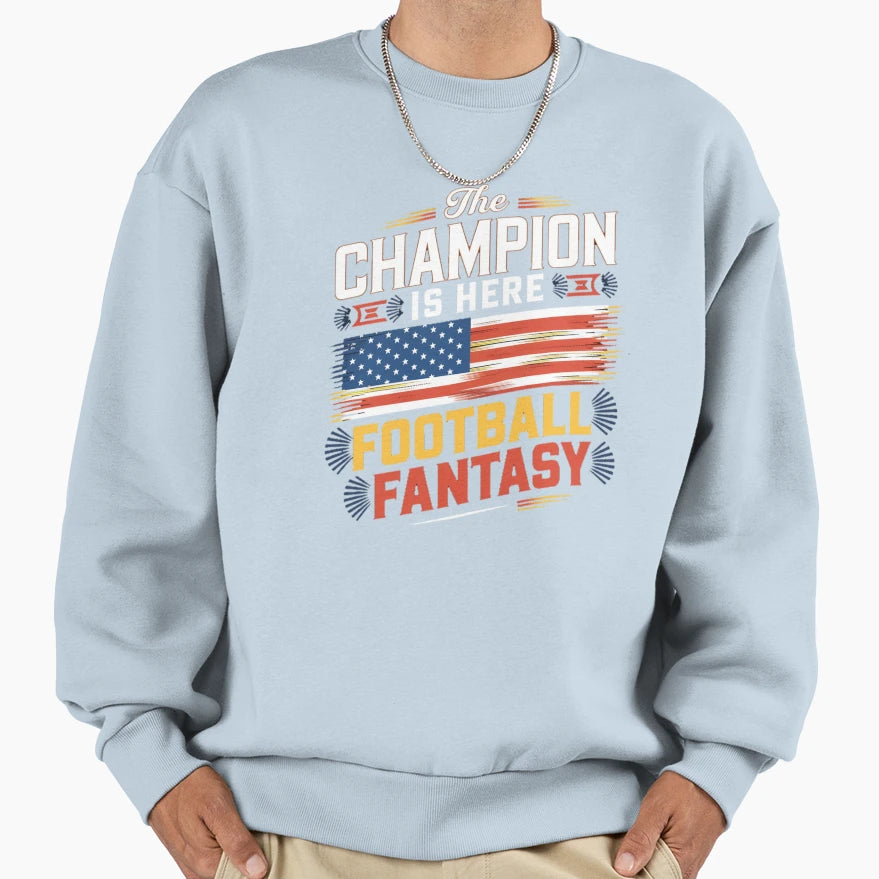 Champion Usa Football Fantasy Sweatshirt - Fun Novelty Design Men Women - T-Shirt, Sweatshirt, Hoodie