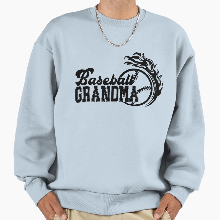 Baseball Grandma Sweatshirt - Casual Everyday Wear Men Women - T-Shirt, Sweatshirt, Hoodie